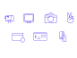 Animated Icons for papernest website animation web app icon purple papernest minimal design flat vector ui illustration corporate identity corporate design corporate branding
