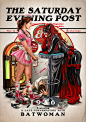 BATWOMAN 1956, RUIZ BURGOS : This is a piece of my personal series "The Saturday Evening Post" inspired by J. C. Leyendecker and Norman Rockwell work, featuring DC comics characters.