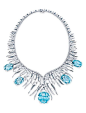 ENZO Santa Maria #aquamarine fringe necklace