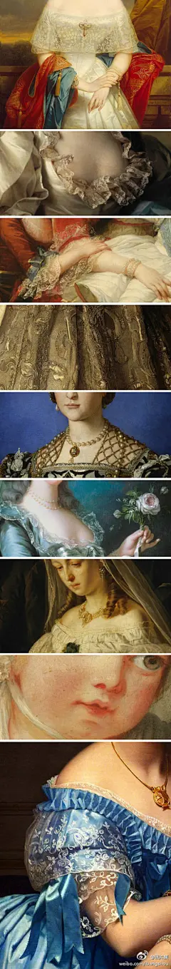 古时候的画家对绘画的态度，就像他们对宗教的信仰一样虔诚。古典油画的局部细节图。