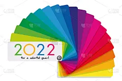 贺卡2022显示颜色图表和它的颜色范围。