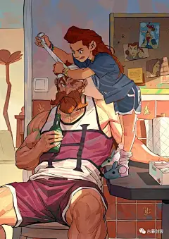 法国画师Nesskain hks  线条硬朗色彩丰富的人物作品