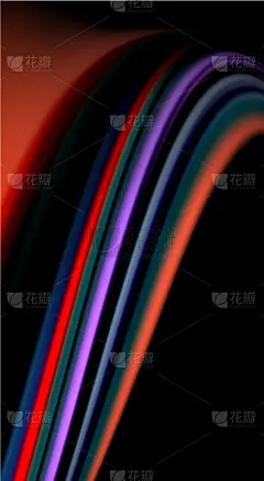彩虹,液体,黑色背景,商务,计划书,传单,目录,模板,弯曲,流动