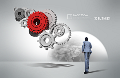 奔向机械齿轮的人