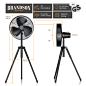 Pedestal Fan CGI : Render images for the Design Pedestal fans by Brandson.