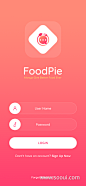 登录食品应用页面UI设计作品APP设计app界面首页素材资源模板下载