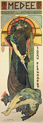 慕夏（mucha）——《美狄亚》1894 ​