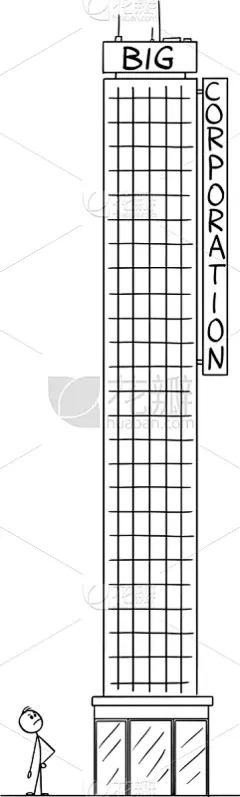 男人,巨大的,小的,高大的,卡通,男商人,概念,性格,站,靠近