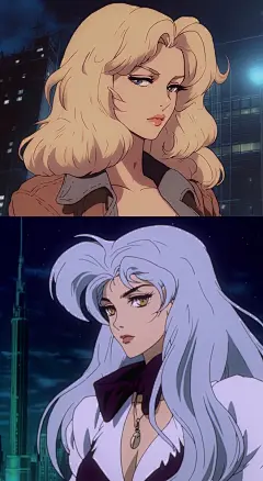 AI（Midjourney）生成的90年代日漫风格十二星座形象（上面的是普通版，下面的是多加了关键词 “Witchy”）。排序顺序依次为白羊座、金牛座、双子座、巨蟹座、狮子座、处女座、天秤座、天蝎座、射手座、摩羯座、水瓶座、双鱼座。 