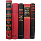 Striking Set of Red and Black Vintage Books Book Decor Instant Library Library Filler Home Decor Books to Decorate/Photo Prop