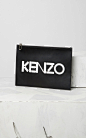 Colourblock KENZO pouch , BLACK, KENZO