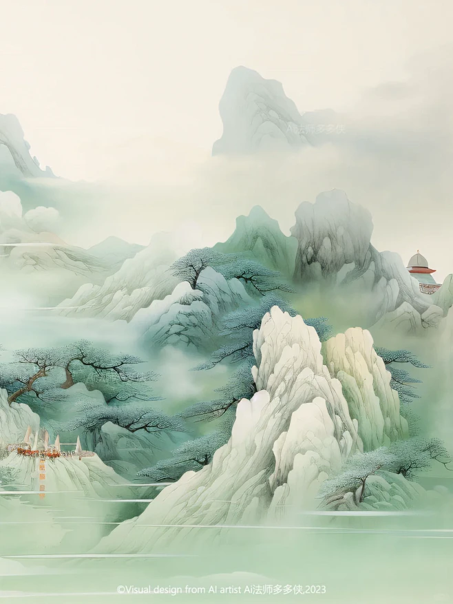 东方美学-湖光山色_国风山水风景背景图_7_Ai法师多多侠_来自小红书网页版