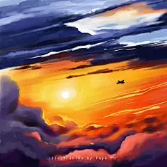 “我一生都在云海中来回穿行，为的只是给你编织最美的梦境。”

某一天，我在成都的地铁站看到的民航广告词，于是有了这样一组厚涂插画《云海穿行》。