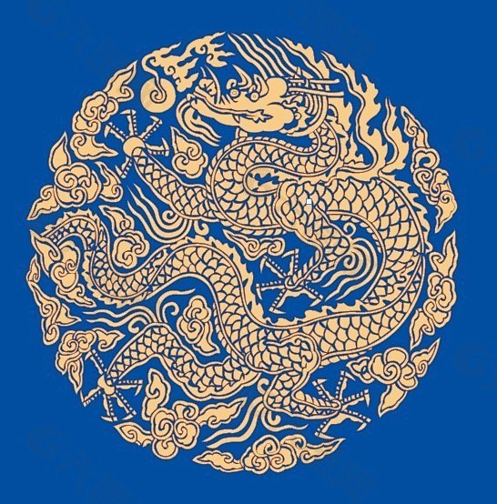 中国矢量传统素材龙纹