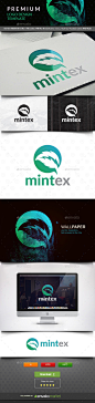 薄荷科技——自然标志模板Mint Tech - Nature Logo Templates电气、叶、薄荷、圆、技术 electrical, leaf, mint, round, tech