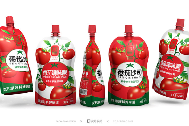 【食品包装】原创-同冀番茄沙司包装设计-...