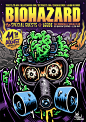 Biohazard : Poster for the Biohazard gig at Leeds on August 2014.