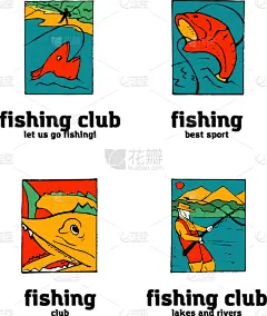 品牌名称,自然,概念,传单,海洋,钓鱼,布置,休闲,装饰