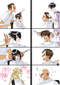 lalage:

The continued adventures of WoW and L2!
The last row is joke hairdos. I am sorry

Damn it this is so cute I want to draw shippery fanart of it now. Thanks for achieving the impossible Hwei, making anthopormophized MMO pairings TOTALLY ADORBS. D: