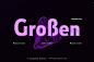 Grossen经典复古潮流时尚品牌标识电影海报杂志封面标题英文字体图片