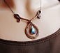 Copper and Labradorite teardrop by Ruth Jensen: 