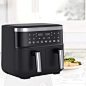 1800w New Design 2 Independent Frying Baskets One-touch Digital For The Perfect Crispy 8l Dual Basket Air Fryer - Buy 8l Dual Basket Air Fryer,Dual Basket Air Fryer Dual Zone Overheat Protection Easy Operate Double Basket Digital Air Fryer Air Fryer Dual 
