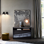 Modern lacquered bedside tables - 5050 - Molteni&C : 5050 - Modern bedside tables with gloss or lacqured surfaces alternated with wooden tops and Eco Skin trays. Drawers units with rigorous design!