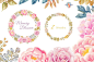 Memory Blossom Watercolor Clipart :  