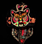 Old Chinese Hand Embroidery Child Bird Tiger Hat