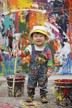儿童画画图片摄影图
