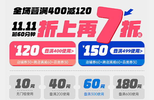 双11狂欢日-折上7折起