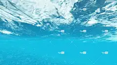 海水 壁纸4K 蓝色的水 酷背景 在海底 水印 蓝色的 全高清壁纸