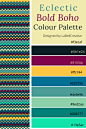 其中包括图片：Eclectic Bright and Bold Boho Colour Palette