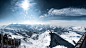 General 1920x1080 hills sky snow winter