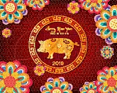 创造力,请柬,2019,贺卡,春节,白色,事件,传单,庆祝