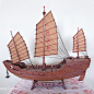 古代帆船模型装饰摆件一帆风顺木质船明朝郑和下西洋仿真木船成品-tmall.com天猫