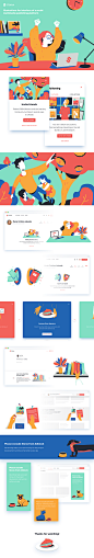 Storia interface illustrations on Behance