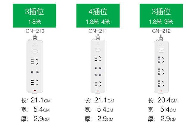 正品公牛插排插座面板多孔插线板多功能通用...