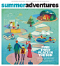 How to choose summer camps for kids. : A cover illustration for summer camp section of The Washington Post Express, about how to choose the right summer camp for your kids.