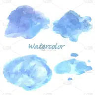 矢量手绘抽象水彩背景或污渍。设计元素。