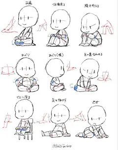 Q版人物身体比例画法