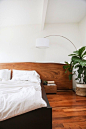 white + wood bedroom