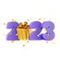 2023 New Year Celebration 3D Icon