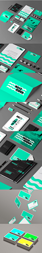 WAVERIDER // Branding : A cool branding project for a wake boarding company. Developing clean shapes and patterns to illustrate the product range. The aim was to develop the brand attributes with the accent colour, bold typography and identity waves. Have