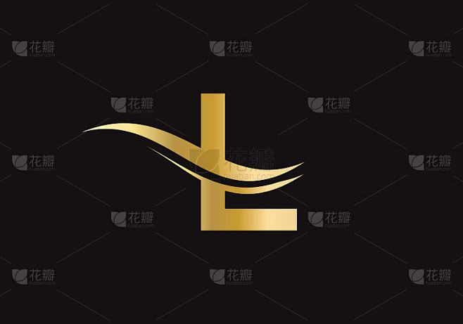创意L字，奢华概念。现代L标志设计的企业和公司身份