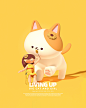 3D illustration-BIG CAT & GIRL 013 : Big Cat and Girl