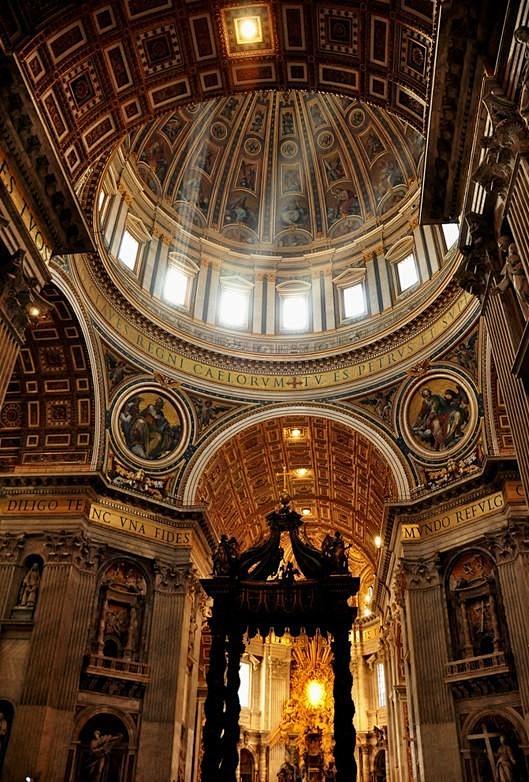 图喜欢:意大利梵蒂冈圣彼得大教堂内部 -...