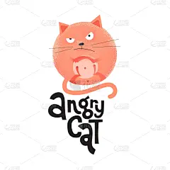 贺卡,绘画插图,卡通,时尚,文字,生气,猫,横越,平坦的,马克杯