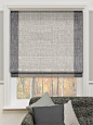 MUM DAD - Caldicot Woven Grey Roman Blind from Blinds 2go