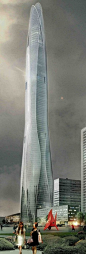Tianjin Chow Tai Fook Binhai Center, Tianjin, China by SOM Architects :: 97 floors, height 530m